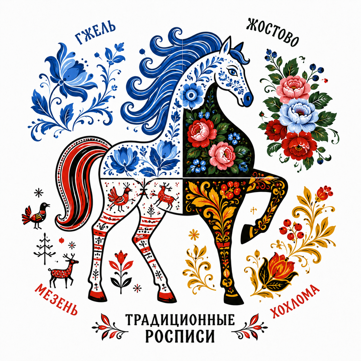 Коллекция одЁжа с традиционными русскими росписями